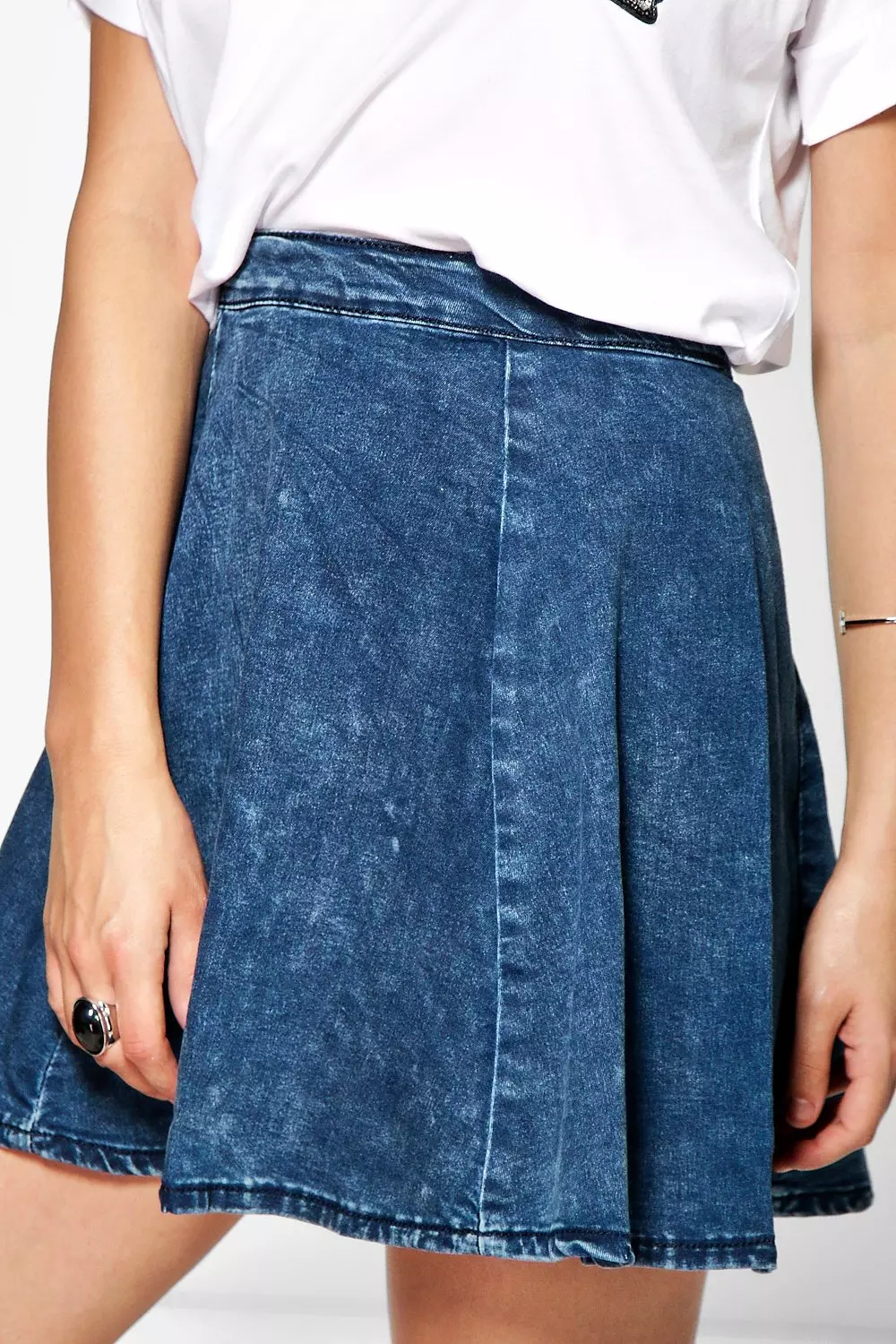 Blue jean outlet skater skirt